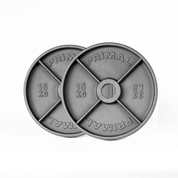 Primal Pro Series "Deep Dish" Olympic Weight Plate - 15kg (PAIR)