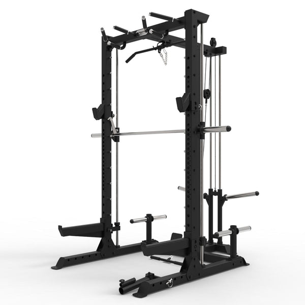Primal Pro Series Half Rack with Lat Pulldown and Low Row