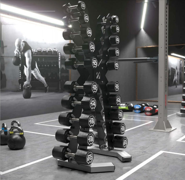 Escape Nucleus Urethane Dumbbell Set 2-20kg with XRACK 2.0