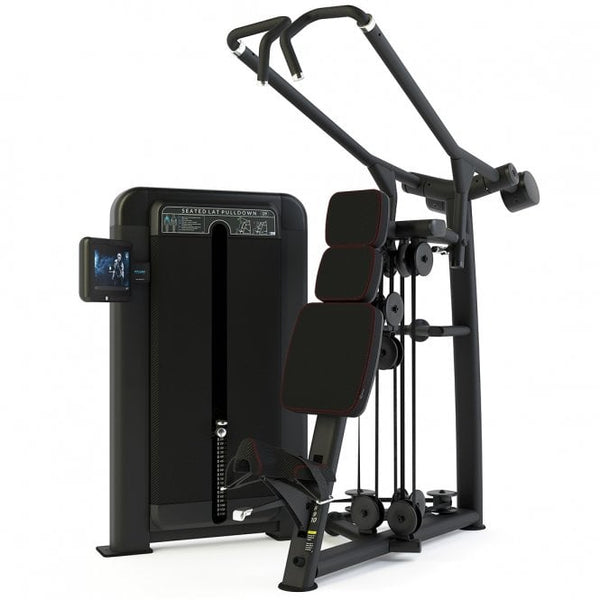 Premium Line Selectorised Seated Lat Pulldown (Ind. Arm) with 10.1in Touchscreen Console