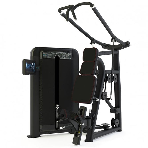 Premium Line Selectorised Seated Lat Pulldown with 10.1in Touchscreen Console